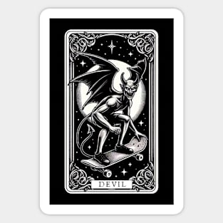 Devil on a Skateboard Tarot Sticker